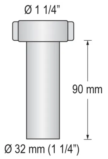 1 1/4 gerades Abflussrohr