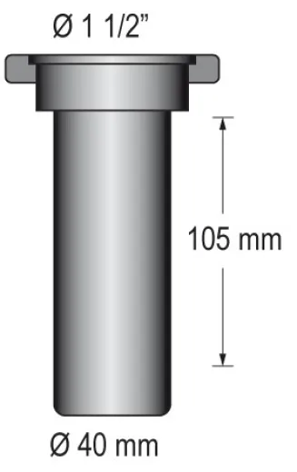 1 1/4 gerades Abflussrohr
