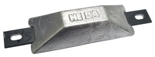 Navalloy European Style Hull Anode; 118x45mm