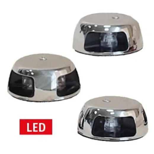 Allpa Led Positionslaterne, Poliertes Niro 304 Gehäuse; 12-24v; Grün 112.5°