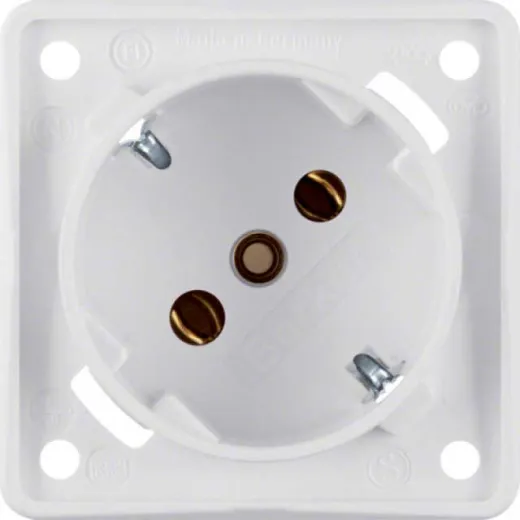 2-poliger Wandsteckdose IP44 (polar-weiß glänzend)