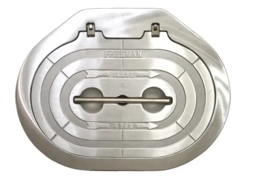 24x24 inch Square Hatch, hinged, knife-edge seal - Complete Unit with Stainless Steel Ring