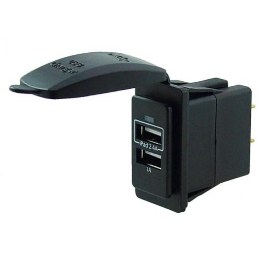 2fach Adapter USB 3.4A schwarz