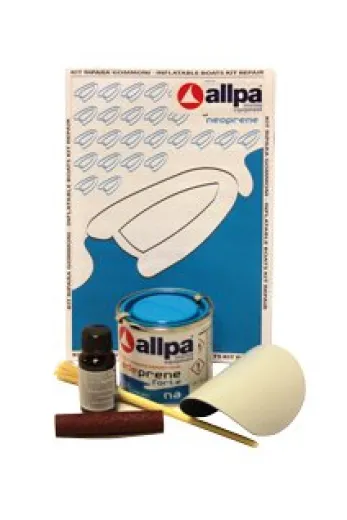 Allpa 2-Komponenten Reparatursatz Für Neopren-Hypalon-Boote, Hellgrau