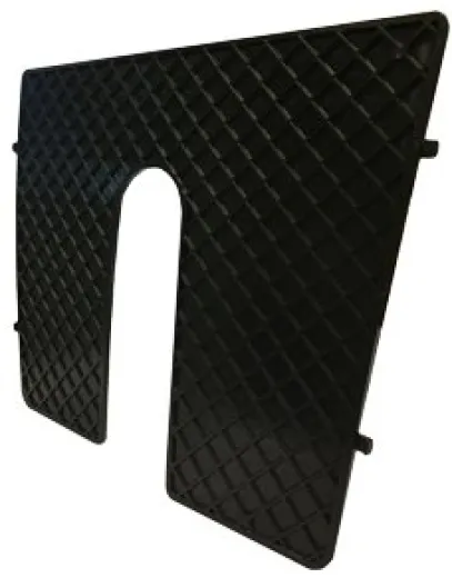 Allpa Heckspiegelschutzplatte, 450x360mm, Mit Einkerbung, Black