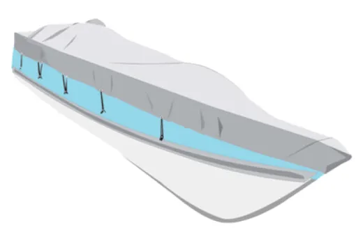 Abdeckplane Größe Maxi, Marineblau, Bootslänge 700-780cm, Bootsbreite 400cm