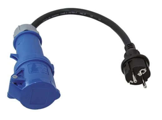 Adapterkabel 0.4m Schuko-STECKER >CEE-Kupplung