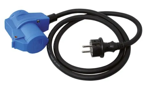 Adapterkabel 1.5m Schuko St./CEE Winkelk+Schuko K.