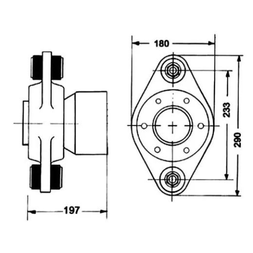 aflex selbststellendes Staudrucklager Ø40mm für Modell HD130