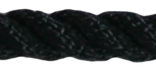 Allcord-1, Geschlagenes Polyester, Ø12mm, Schwarz, Haspel 200m (Bruchlast 2400kg)