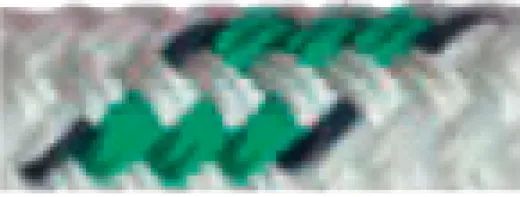 Allcord-18, Doppelt Geflochtene Schotleine, Ø12mm, Weiß Mit Grün/Schwarzem Kennfaden, 200m