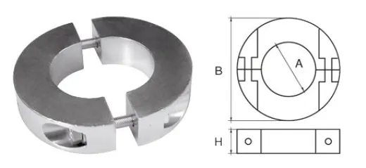 Allpa Aluminium Anode Für Ø40mm Welle, Ringförmig/Dünn