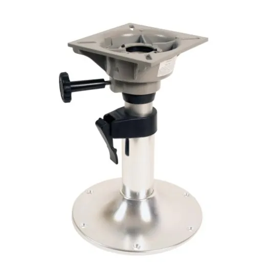 Allpa Aluminium Belle Deluxe Verstellbares Stuhlbein, H=310-450mm 360° Drehscheibe, Aluminium