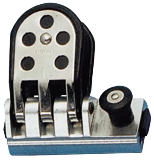 Allpa Aluminium Genuaschlitten Mit Seitenbacken, Verstärkt Mit Niro, Für T-Schiene 26x4mm, Max. Schot Ø14mm