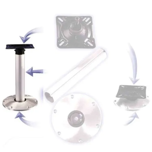 Allpa Aluminium High-Low Stuhlbeinsatz Mit Plug-In Fußplatte