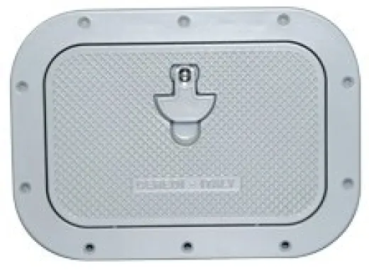 Allpa Aluminium Luke, Außenmaß 270x370mm, Innenmaß 160x260mm, Grau Ral 9006, Pulverbeschichtung