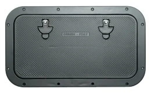 Allpa Aluminium Luke, Außenmaß 350x600mm, Innenmaß 240x490mm, Blank, Unbehandeltes Aluminium