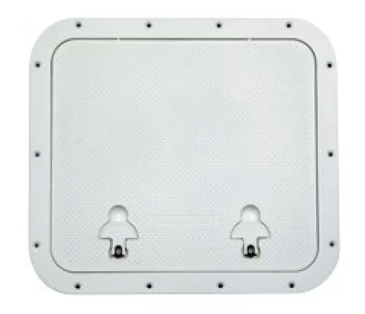 Allpa Aluminium Luke, Außenmaß 510x460mm, Innenmaß 345x400mm, Grau Ral 9006, Pulverbeschichtung