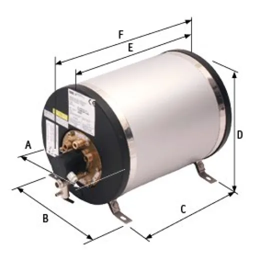 allpa Aluminium Marine Warmwasserbereiter 1200W 22l Rundes Modell