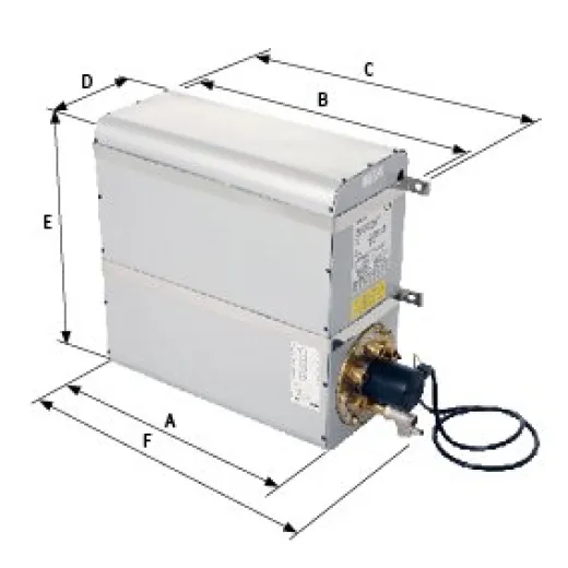 allpa Aluminium Marine Warmwasserbereiter 550W 20l Rechteckiges Modell