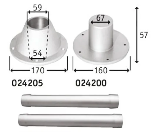 Allpa Aluminium Tischplattemontageplatte Für Ausziehbares Tischbein