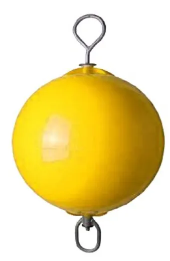 Allpa Ankerboje Mit Nylon-Gelagerter Stange Mit 2 Augen, Ø600mm, L=980mm, Gelb (Größe 3)