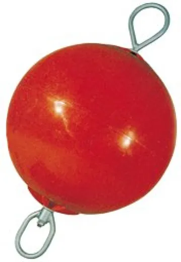 Allpa Ankerboje Mit Nylon-Gelagerter Stange Mit 2 Augen, Ø600mm, L=980mm, Rot (Größe 3)
