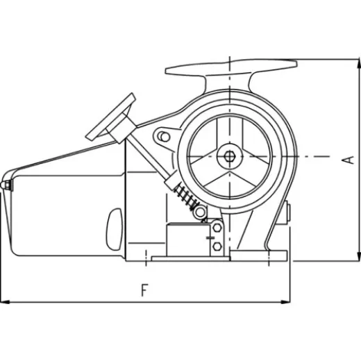 Lofrans Windlasses Ankerwinde Horizontal, Modell Falkon, 12mm, 12v, 1700w, Mit Spillkopf