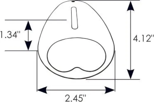 Allpa Aufbau Niro 316 High Power Led Rumpflicht, 12v/3.5w, 105x62x34mm (2st.)