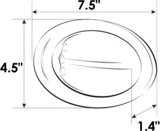 Allpa Aufbau Niro 316 High Power Led Rumpflicht 12v/5w, 190x114x35mm (2st.)