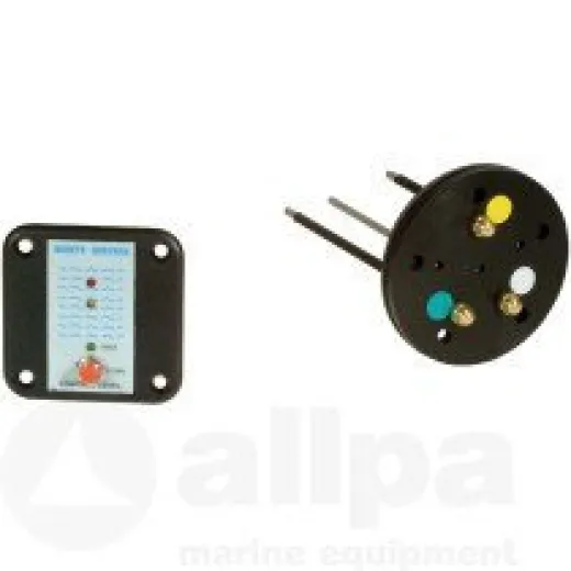 Allpa Bedienungspanel Fäkalientank Mit Tanksender, 12v/24v, 62x62mm, Mit Led-Anzeige Für 3/4-Tank & Voll