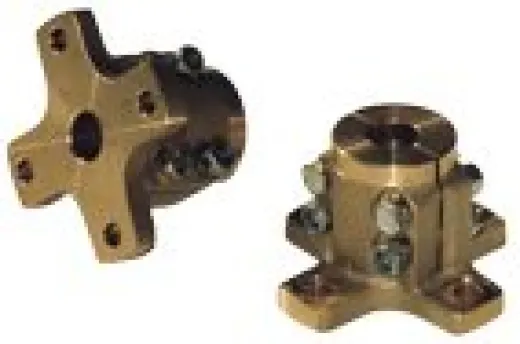 Allpa Bronzener Klemmflansch Mit Zentrierrand (Kreuzförmig) Für Ø30mm-Welle, Lochkreis Ø82,5mm, 4x Ø10mm