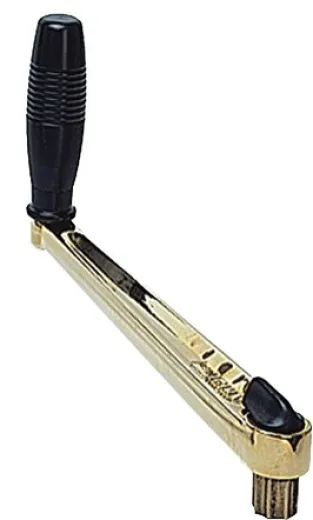 Allpa Bronze-Polierte Winsch-Kurbel Classic, L=250mm, Gewicht 1,4kg, Einzelner Griff