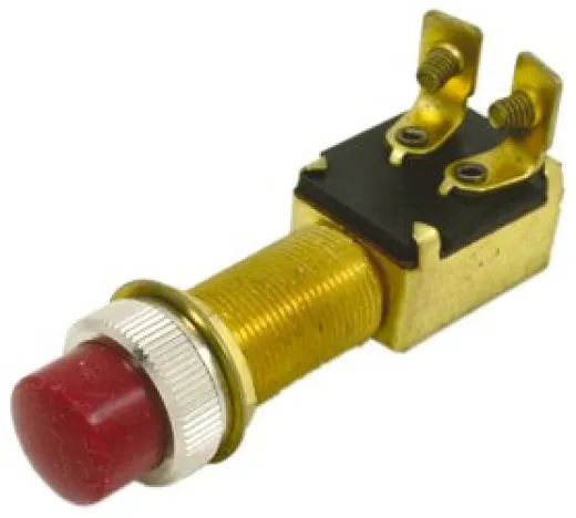 Allpa Druckschalter 12v, 2-Positionen, A=28mm, B=14mm, C=18mm, Roter Druckknopf, Max. 20a