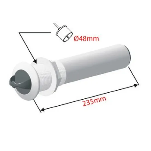 Allpa Einbau Sicherheitsleiter, Einbau, L=235mm, Ø48mm