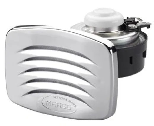Allpa Elektromagnetisches Einbau-Signalhorn Mit Verchromtem Kunststoff-Grill, Einklang, 12v
