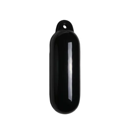 Allpa Fender Tropfenmodell, Ø120mm, L=450mm, Schwarz (Größe 1) (Aufblassbar Mit Kugelventil)