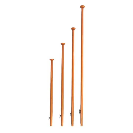 Allpa Flaggenstock, Lackiertes Holz, L=600mm, Ø28mm, Fuß Ø22mm, Mit Kunststoffklampe