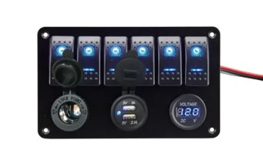 Allpa Gang Rocker Switch Panel Mit Voltmeter + Usb + Powersocket