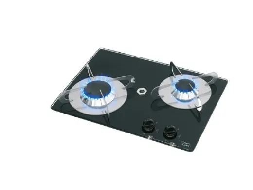 Allpa Gaskocher Mit Keramik Kochplatte, 325x290x80mm, Brenner: 1x Klein/1x Mittel
