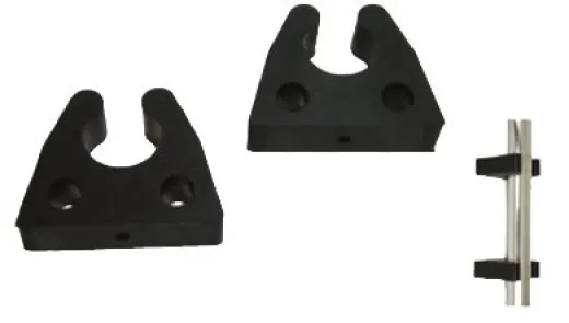 Allpa Gummi-Halter Für Rohr, Ø22-25mm, Schwarz (Per Paar)