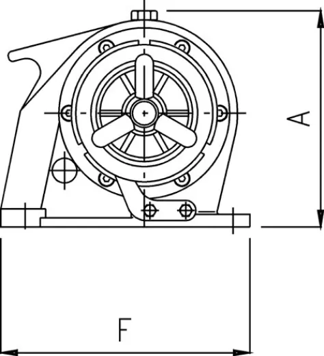 Lofrans Windlasses Handankerwinde Horizontal, Modell Royal, 10mm, Mit Spillkopf