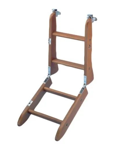 Allpa Holz-Badeleiter, 2+2 Mit Rutschsicheren Stufen, L=900mm