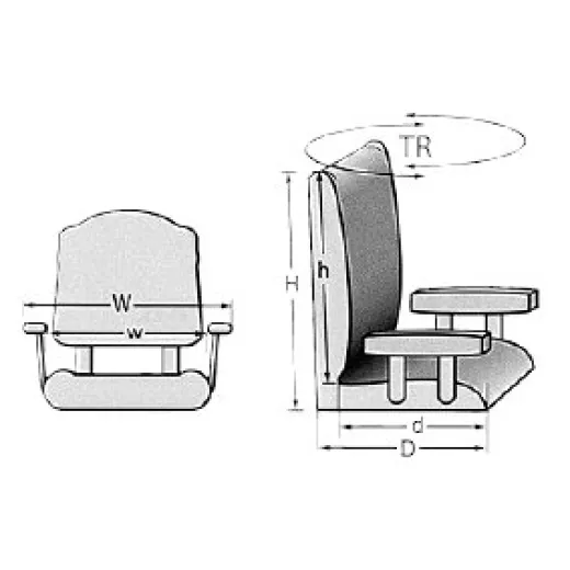 Allpa Klappstuhl Modell Skipper Standard, Grau/Anthrazit