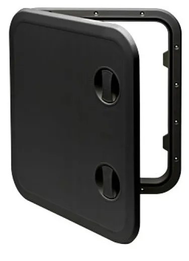 Allpa Kunststoff-Luke, 513x458mm, 180°, Abnehmbar, Schwarz