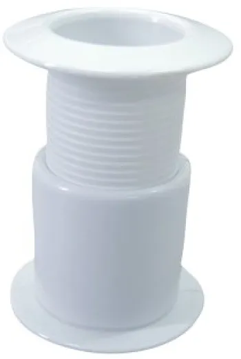 Allpa Kunststoff Borddurchlass (Schraube), Ø1-1/4, L=48-75mm, Flansch=54mm, Innenmaß=30mm