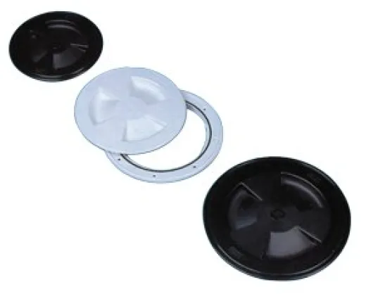 Allpa Kunststoff Inspektionsluke, Ø200x155mm, Schwarz