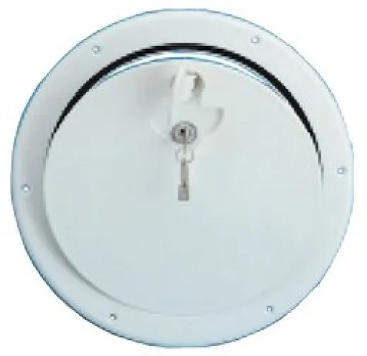 Allpa Kunststoff Inspektionsluke Mit Schloß, A=230mm, B=190mm, C=265mm, F=210mm, Weiß