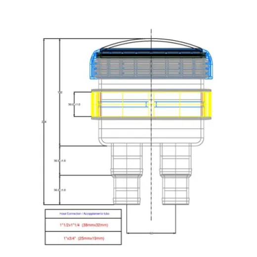 Allpa Kunststoff Kühlwasserfilter Ø32-38mm, Mit Wandhalterung & Klarsicht-Deckel 300l/Min