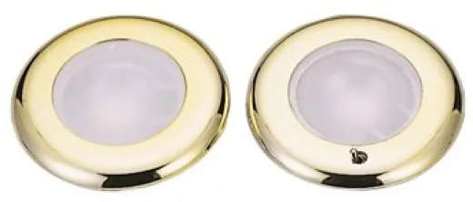 Allpa Kunststoff Led-Deckenleuchte Mit Crom Ring, Ø77.2mm, Einbau, 12-24v/1,8w, Warm White